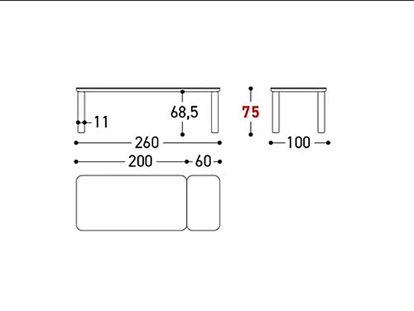 Расширяющийся садовый стол из алюминия с керамической или HPL столешницей VARASCHIN Customade 25325 фабрика VARASCHIN из Италии. Фото №7