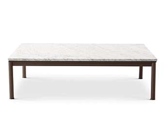 Прямоугольный боковой столик из мрамора CASSINA 10 Table en Tube Basse Outdoor 010