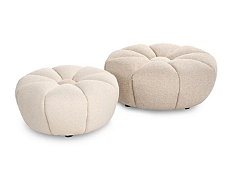 Круглый пуф из ткани Daisy бренда Calia Italia PREMIUM 1209