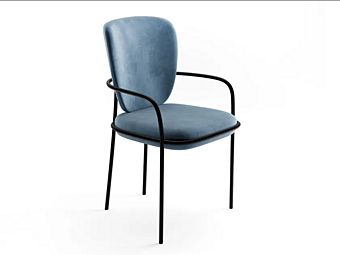 Кресло с подлокотниками обитое тканью INNOVA Imbottiti Mies