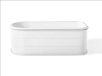 Ассиметричная свободностоящая ванна из чугунной Crosby Gaia Mobili фабрика GAIA из Италии