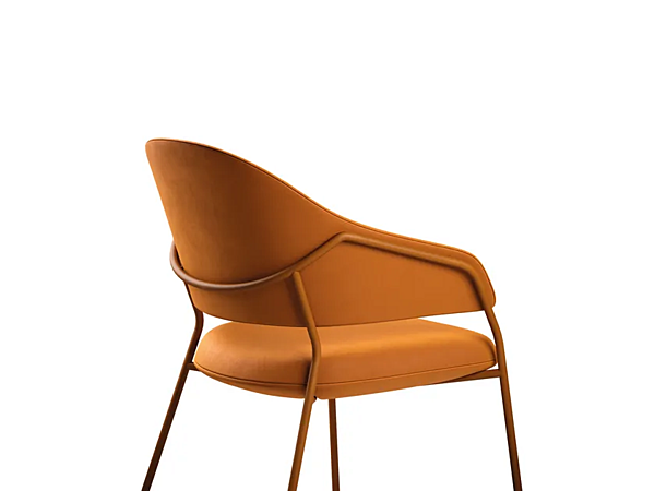 Кресло с подлокотниками из ткани INNOVA Imbottiti Athena фабрика Innova Imbottiti из Италии. Фото №3