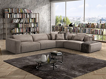 Угловой тканевый микрофибровый диван с электрическим механизмом EGOITALIANO Beverly фабрика Egoitaliano из Италии