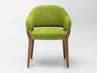 Кресло с обитой спинкой из ткани PAOLA LENTI Sabrina B212A фабрика PAOLA LENTI из Италии