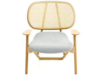 Кресло с обитой спинкой из венского каната MOROSO Klara 491 фабрика Moroso из Италии