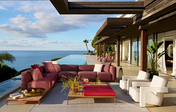 Низкий боковой столик из ироко для сада CASSINA MEX HI OUTDOOR фабрика CASSINA из Италии. Фото №5