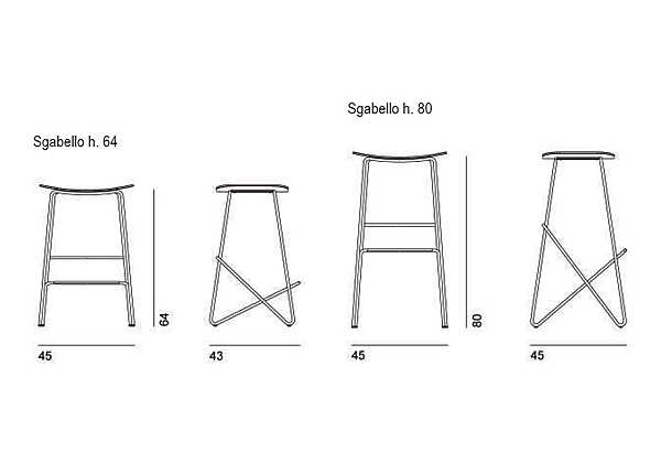 Барный стул DESALTO Endless - barstool 719 фабрика DESALTO из Италии. Фото №11