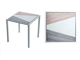 Садовый боковой столик из лавового камня L_Antica Deruta Ocean OC/TAV/F/020