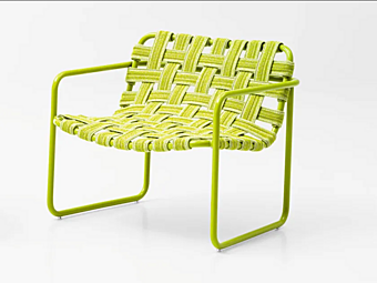 Кресло с подлокотниками из алюминия PAOLA LENTI Baleari B235AA фабрика PAOLA LENTI из Италии