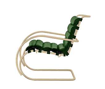 Кресло со стальным каркасом сиденье и спинка из кожи ALIVAR Rohe 325 фабрика ALIVAR из Италии
