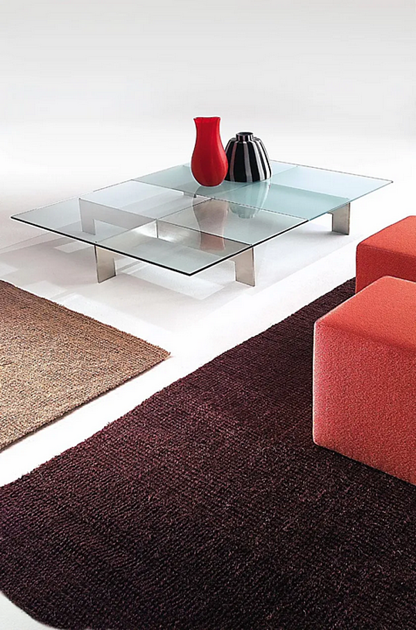 Столик для кофе из стекла и стали F.lli ORSENIGO Bridge  фабрика ORSENIGO из Италии. Фото №2