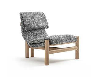 Кресло с обитой спинкой из ткани Frigerio ADA 20600
