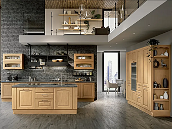 Кухня из массива дерева с островом LUBE CUCINE Veronica 3