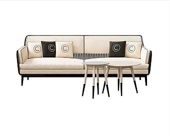 Диван на три места из дерева и ткани для сада CPRN HOMOOD OD2029 фабрика CPRN HOMOOD из Италии