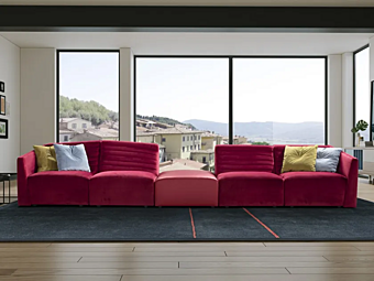 Секционный диван с мягкой спинкой из ткани Orchidea Marinelli Home M1189 фабрика Marinelli Home из Италии