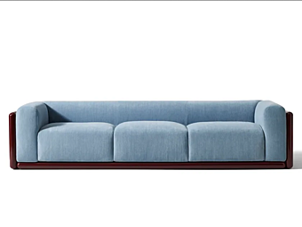 Диван с обитой спинкой на три места из ткани CASSINA Cornaro
