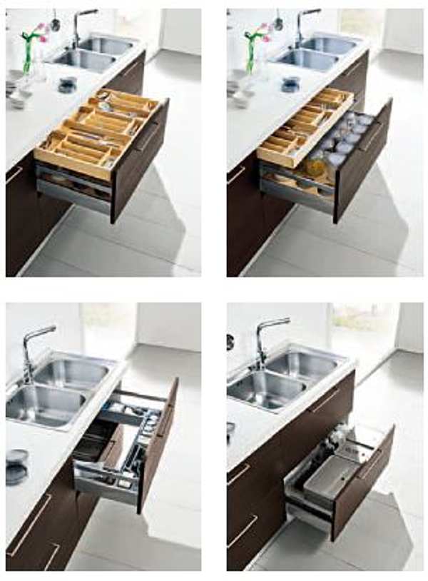 Кухня HOME CUCINE frontali wengè фабрика HOME CUCINE из Италии. Фото №2