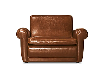 Кресло с подлокотниками из кожи BAXTER Mickey Extra фабрика BAXTER из Италии