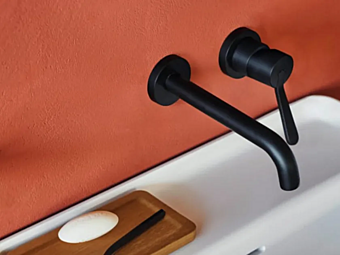 Смеситель для раковины с одним рычагом настенный из латуни AGAPE  FEZ 2 фабрика Agape из Италии