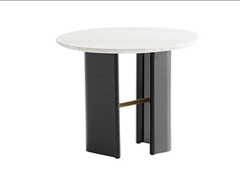 Кофейный столик из стали с мраморной столешницей POTOCCO Double L 952/TC