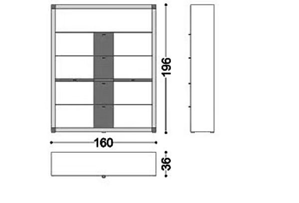 Деревянная книжная полка DIMITRI OPERA CONTEMPORARY Dimitri 41010 фабрика OPERA CONTEMPORARY из Италии. Фото №7