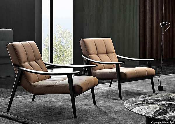 Кресло MINOTTI Fynn фабрика Minotti из Италии. Фото №21