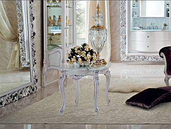 Низкий прямоугольный кофейный стол из дерева MODENESE GASTONE 13657 фабрика MODENESE GASTONE из Италии