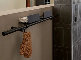 Полка для ванной из солидного материала с креплением на стену AGAPE Dot Line фабрика Agape из Италии