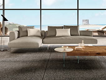 Секционный диван с мягкой спинкой из ткани Air Soft LAGO 2691 2691 фабрика LAGO из Италии