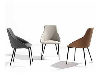 Стул из металла, текстиля и эко-кожи ARREX A100