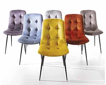 Стул из металла, текстиля и эко-кожи ARREX A206