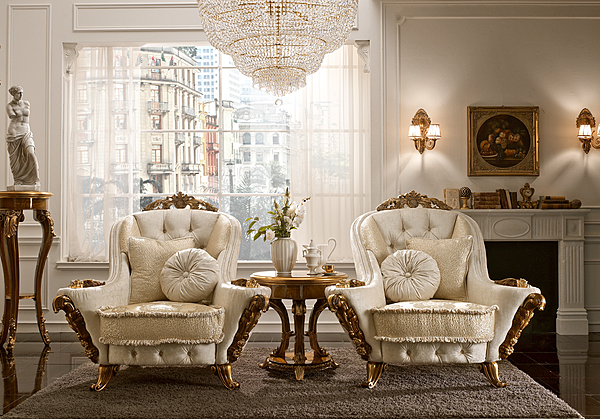 Кресло с обивкой из ткани и подлокотниками A.R.ARREDAMENTI SRL Dolcevita 281 фабрика A.R.ARREDAMENTI SRL из Италии. Фото №3