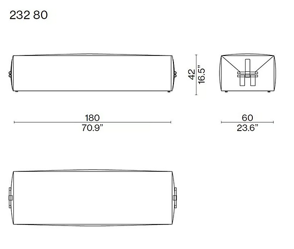 Обитанный пуф El S из ткани CASSINA Somewhere фабрика CASSINA из Италии. Фото №3