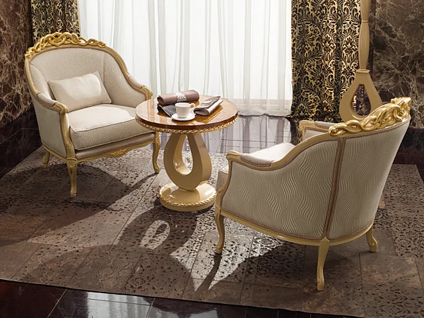 Кресло с подлокотниками из бархата A.R.ARREDAMENTI SRL Harmony 337 фабрика A.R.ARREDAMENTI SRL из Италии. Фото №3