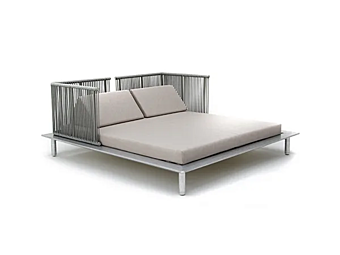 Садовая кровать из акрила и алюминия с мягкой спинкой VARASCHIN SunLuna Daybed 2543 Садовая кровать из акрила и алюминия с мягкой спинкой VARASCHIN SunLuna Daybed 2543 фабрика VARASCHIN из Италии