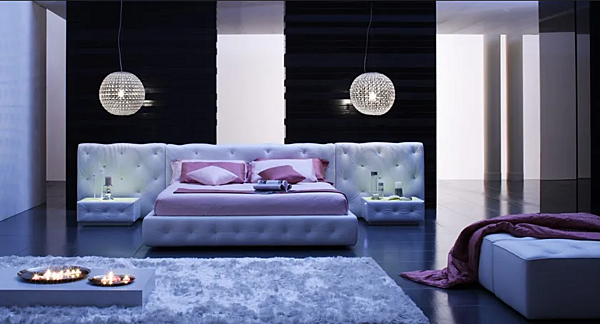 Кожаная двуспальная кровать с мягкой спинкой MitoHome Auriga фабрика MitoHome из Италии. Фото №2