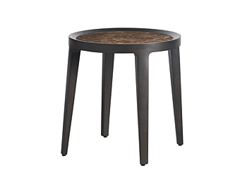 Круглый кофейный столик из ясеня с мраморной столешницей POTOCCO Spring 841/TBC