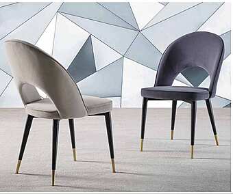 Стул из металла, текстиля и эко-кожи ARREX A208