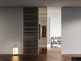 Стеклянная и алюминиевая дверь с карбоновым наконечником BARAUSSE O90