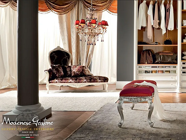 Диван с обитой спинкой из ткани MODENESE GASTONE 13429 фабрика MODENESE GASTONE из Италии. Фото №3
