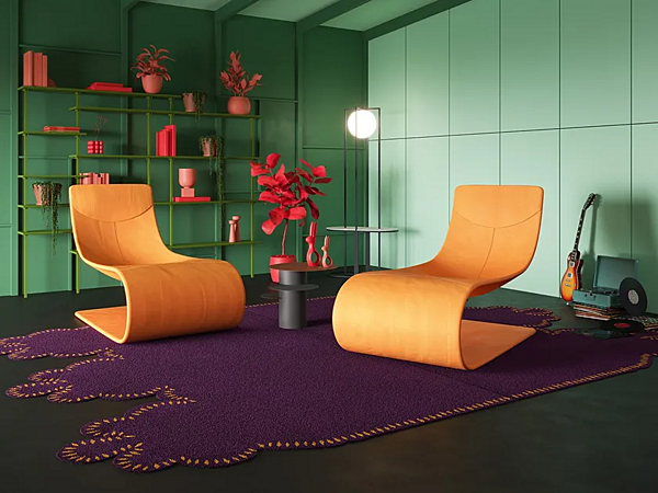 Шезлонг из кожи или ткани EGOITALIANO Shalla фабрика Egoitaliano из Италии. Фото №3