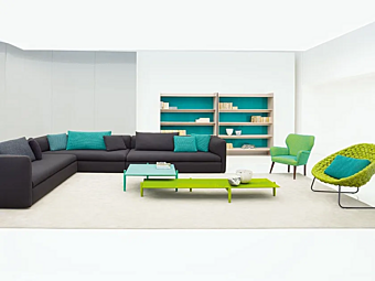 Открытая книжная полка из дерева PAOLA LENTI Euclide B162D фабрика PAOLA LENTI из Италии