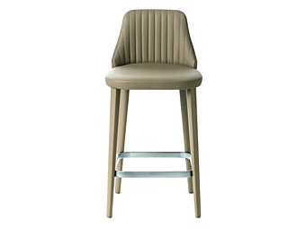 Кожаный барный стул с подножкой BROSS  Break 1540 фабрика BROSS из Италии