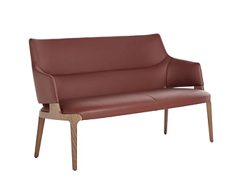 Диван с мягкой спинкой из экокожи POTOCCOPotocco Velis 942/DB