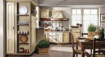 Кухня с ручками из массива дерева LUBE CUCINE Onelia 2