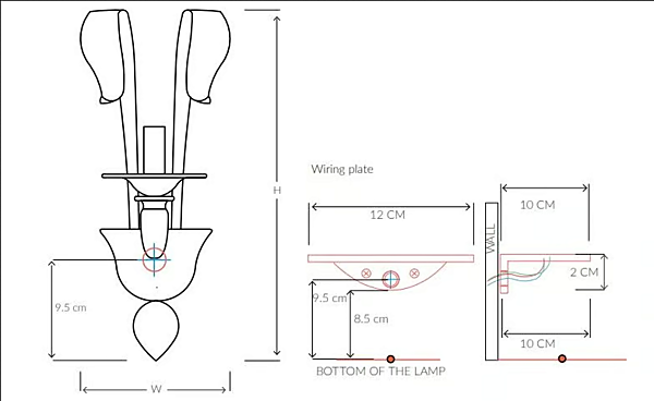 Настенная лампа из муранского стекла с дизайнерским светом Abrissi Serene 10889 фабрика ABRISSI из Италии. Фото №2