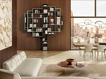 Секционная книжная полка 30 мм из дерева LAGO  1226 фабрика LAGO из Италии