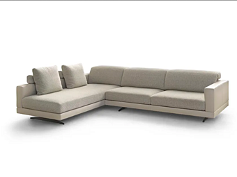Секционный диван с мягкой спинкой и шезлонгом из ткани GYFORM Lio