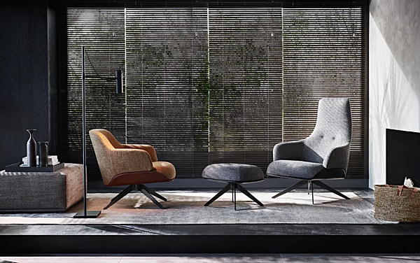 Кресло с обитой спинкой из ткани Kensington Molteni & C фабрика Molteni & C.(+VITRA) из Италии. Фото №4