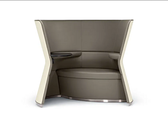 Кресло с обитой спинкой из кожи POLTRONA FRAU Cove фабрика POLTRONA FRAU из Италии